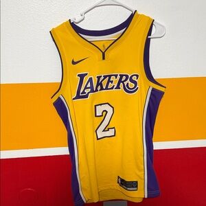 Nike Yellow and Purple Lakers Jersey